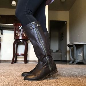 Brown riding boots!